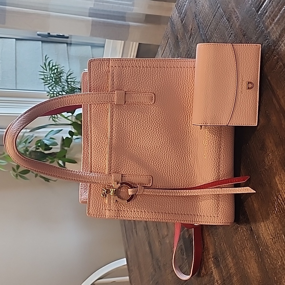 Salvatore Ferragamo Amy Handbag with matching wallet